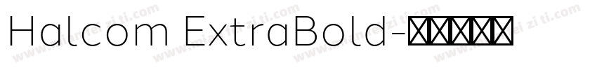 Halcom ExtraBold字体转换